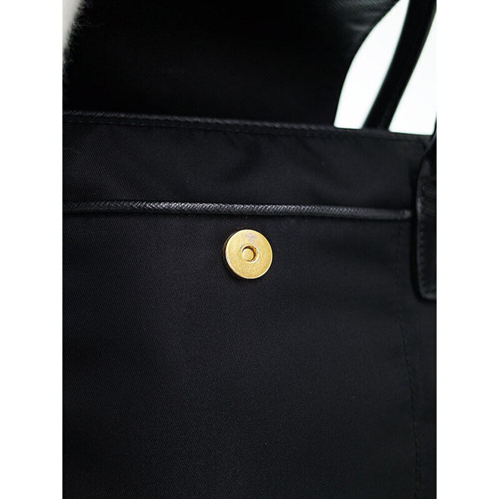 Prada Tessuto Saffiano Leather Tote Shoulder Bag black - Picture 4 of 9